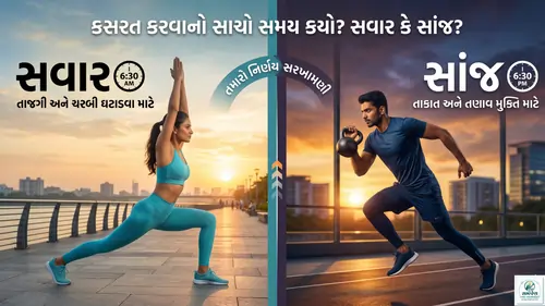 કસરત કરવાનો સાચો સમય કયો? સવાર કે સાંજ?