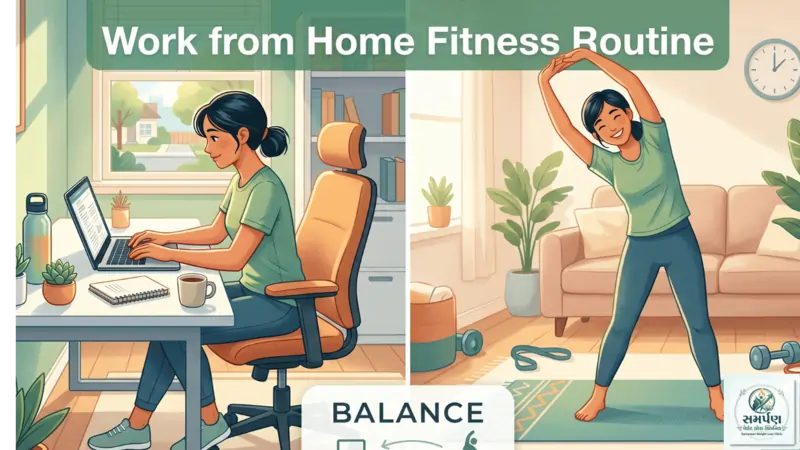 ઘરેથી કામ (Work from Home) કરતા લોકો માટે ફિટનેસ રૂટીન