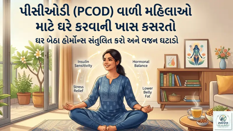 પીસીઓડી (PCOD) વાળી મહિલાઓ માટે ઘરે કરવાની ખાસ કસરતો.