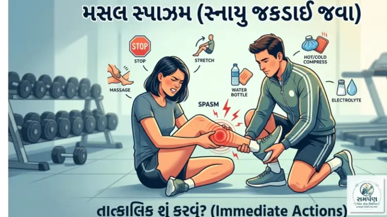 મસલ સ્પાઝમ (સ્નાયુ જકડાઈ જવા) માં તાત્કાલિક શું કરવું?