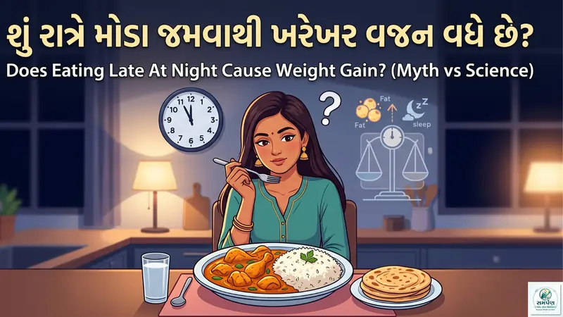 શું રાત્રે મોડા જમવાથી વજન વધે છે?