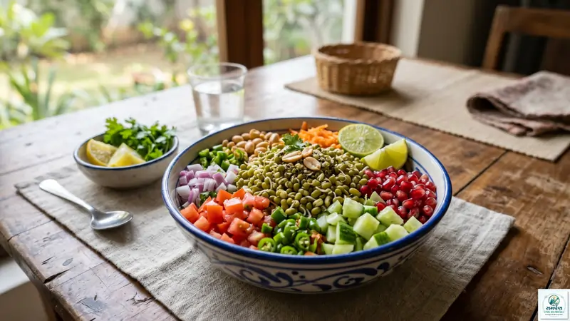 વજન ઘટાડવા માટે ફણગાવેલા મગ (Sprouted Moong) નું ટેસ્ટી સલાડ.