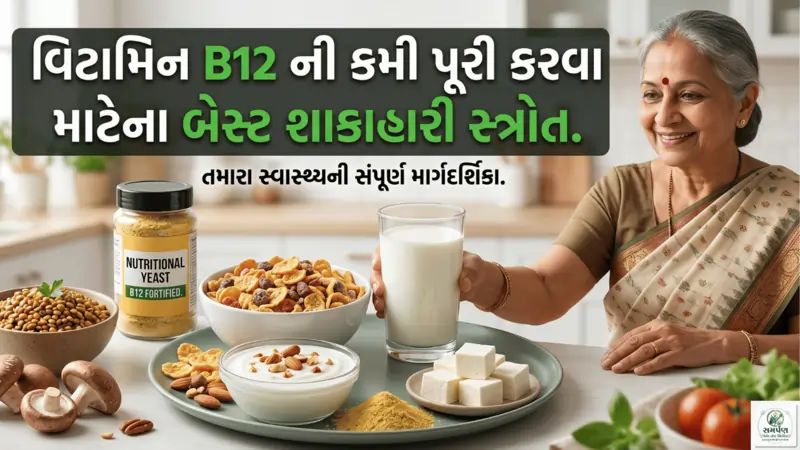 વિટામિન B12 ની કમી પૂરી કરવા માટેના બેસ્ટ શાકાહારી સ્ત્રોત.