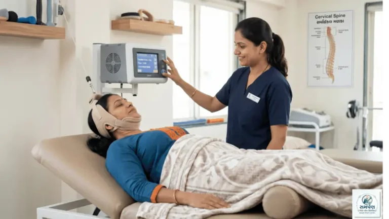 સર્વાઇકલ ટ્રેક્શન (Cervical Traction) મશીનનો ઉપયોગ ક્યારે થાય છે?