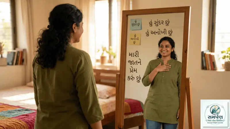 અરીસા સામે ઉભા રહીને બોડી પોઝિટિવિટી (Body Positivity) કેવી રીતે કેળવવી.