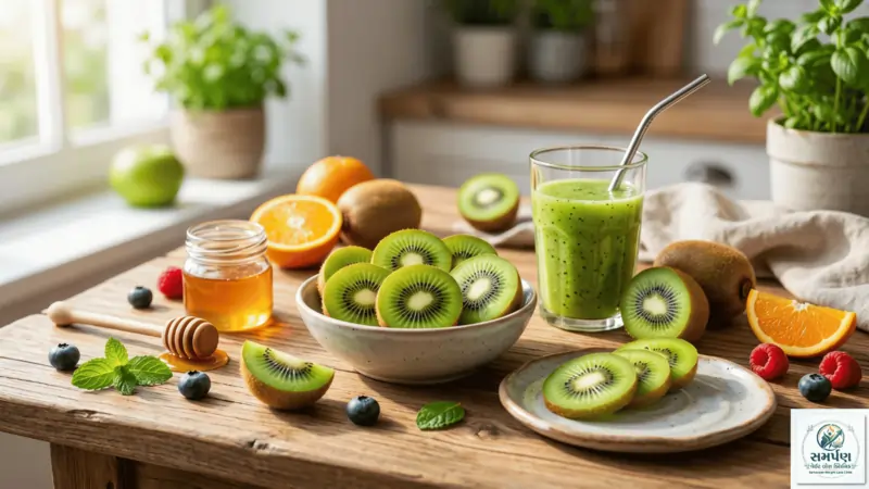 કીવી (Kiwi) ફળના સ્વાસ્થ્ય લાભો અને ઇમ્યુનિટી.