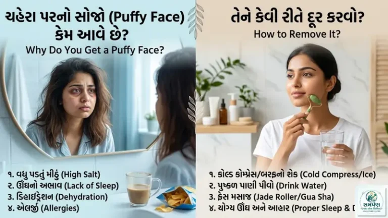 ચહેરા પરનો સોજો (Puffy Face) કેમ આવે છે અને તેને કેવી રીતે દૂર કરવો?