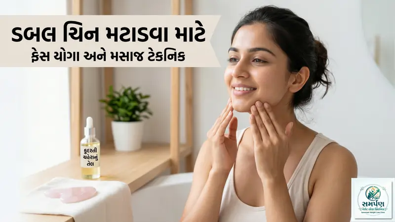 ડબલ ચિન (Double Chin) મટાડવા માટે ફેસ યોગા અને મસાજ ટેકનિક.