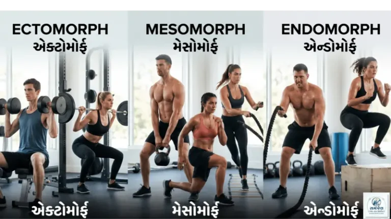 તમારા શરીરનો પ્રકાર (Body Type: Ectomorph, Mesomorph, Endomorph) જાણો અને તે મુજબ કસરત કરો.