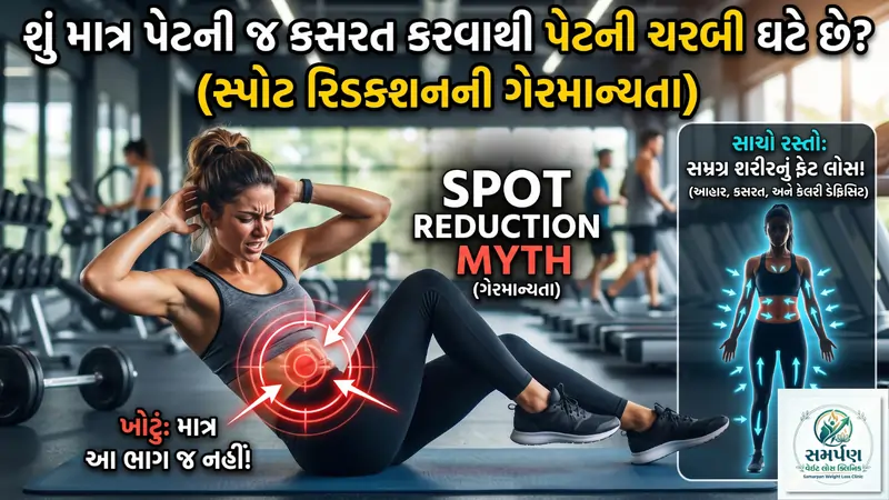 માત્ર પેટની જ કસરત કરવાથી પેટની ચરબી ઘટે છે? (Spot Reduction Myth).