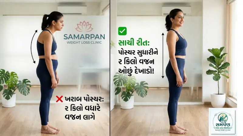 ઊભા રહેવાની સાચી રીત (Right Posture): પોસ્ચર સુધારીને ૨ કિલો વજન ઓછું દેખાડો!