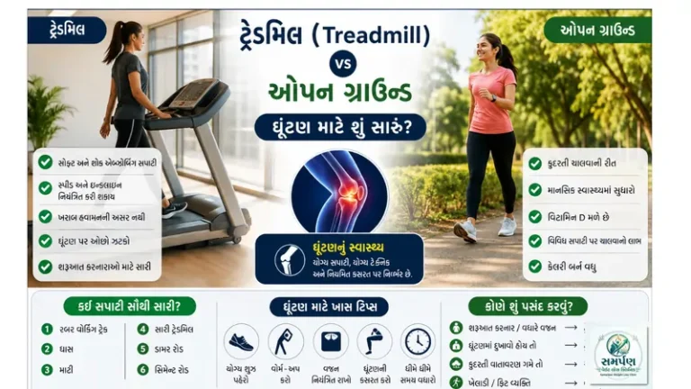 કસરત કરવા માટે ટ્રેડમિલ (Treadmill) vs ઓપન ગ્રાઉન્ડ: ઘૂંટણ માટે શું સારું?