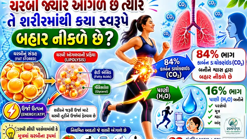 ચરબી જ્યારે ઓગળે છે ત્યારે તે શરીરમાંથી કયા સ્વરૂપે બહાર નીકળે છે?