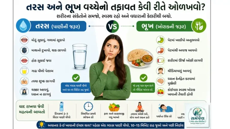 તરસ અને ભૂખ વચ્ચેનો તફાવત કેવી રીતે ઓળખવો?