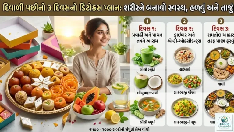 દિવાળીની મીઠાઈઓ ખાધા પછી ૩ દિવસનો પોસ્ટ-દિવાળી ડિટોક્સ પ્લાન.