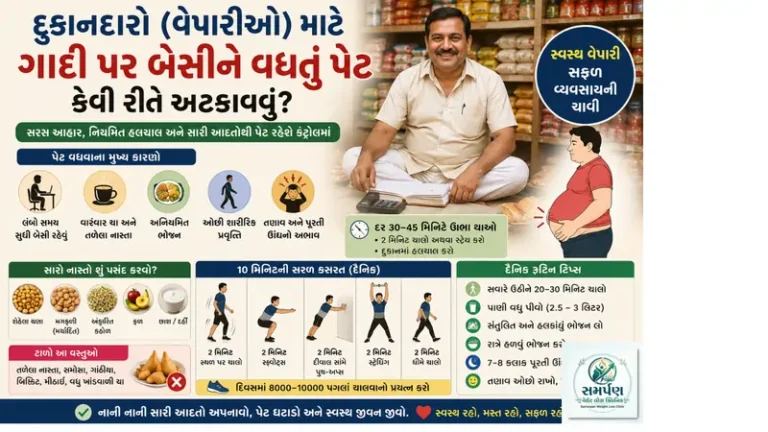દુકાનદારો (વેપારીઓ) માટે ગાદી પર બેસીને વધતું પેટ કેવી રીતે અટકાવવું?