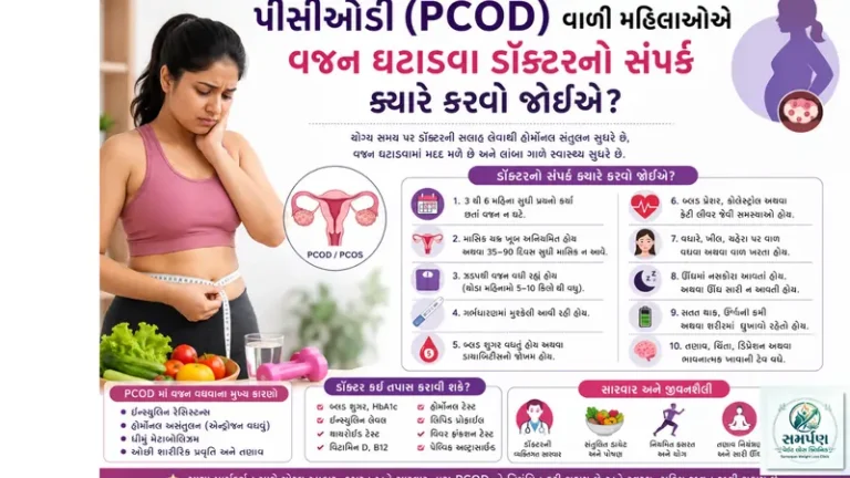 પીસીઓડી (PCOD) વાળી મહિલાઓએ વજન ઘટાડવા ડૉક્ટરનો સંપર્ક ક્યારે કરવો જોઈએ?