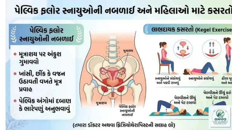 પેલ્વિક ફ્લોર (Pelvic Floor) સ્નાયુઓની નબળાઈ અને કસરતો (મહિલાઓ માટે ખાસ).
