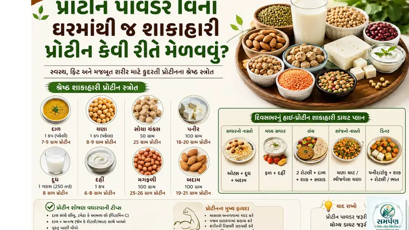 પ્રોટીન પાવડર વિના ઘરમાંથી જ શાકાહારી પ્રોટીન કેવી રીતે મેળવવું?
