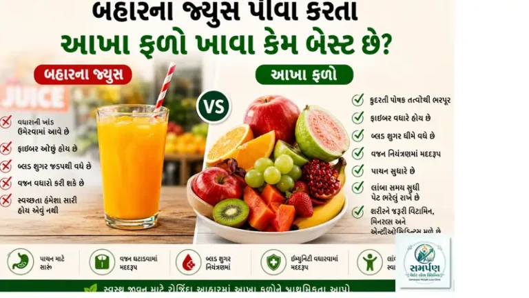 બહારના જ્યુસ પીવા કરતા આખા ફળો ખાવા કેમ બેસ્ટ છે?