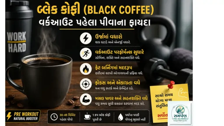 બ્લેક કોફી (Black Coffee): વર્કઆઉટ પહેલા પીવાથી થતા ફાયદા.