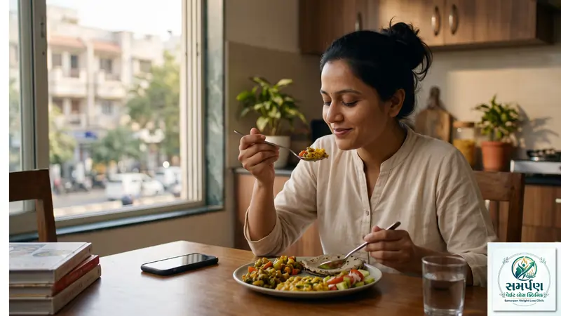 માઇન્ડફુલ ઇટિંગ (Mindful Eating): ભોજન પર ધ્યાન કેન્દ્રિત કરીને વજન કેવી રીતે ઘટાડવું?