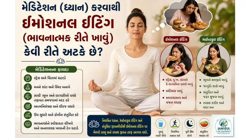 . મેડિટેશન (ધ્યાન) કરવાથી ઈમોશનલ ઈટિંગ (ભાવનાત્મક રીતે ખાવું) કેવી રીતે અટકે છે?
