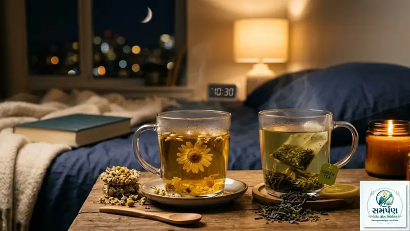 રાત્રે સૂતા પહેલા કેમોલી (Chamomile) અથવા ગ્રીન ટી પીવાના ફાયદા