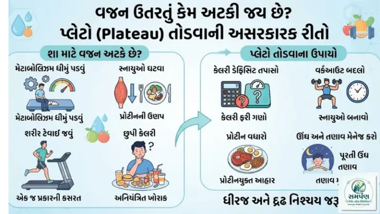 વજન ઉતરતું કેમ અટકી જાય છે? પ્લેટો (Plateau) તોડવાની અસરકારક રીતો.