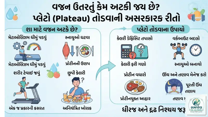 વજન ઉતરતું કેમ અટકી જાય છે? પ્લેટો (Plateau) તોડવાની અસરકારક રીતો.