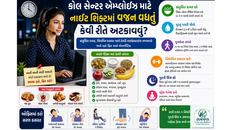 વજન વધતું કેવી રીતે અટકાવવું કોલ સેન્ટર એમ્પ્લોઈઝ: નાઈટ શિફ્ટમાં?