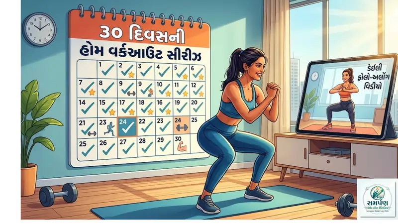 . વર્કઆઉટ સીરીઝ: ૩૦ દિવસની હોમ વર્કઆઉટ સીરીઝ (ડેઈલી ફોલો-અલોંગ વિડીયો
