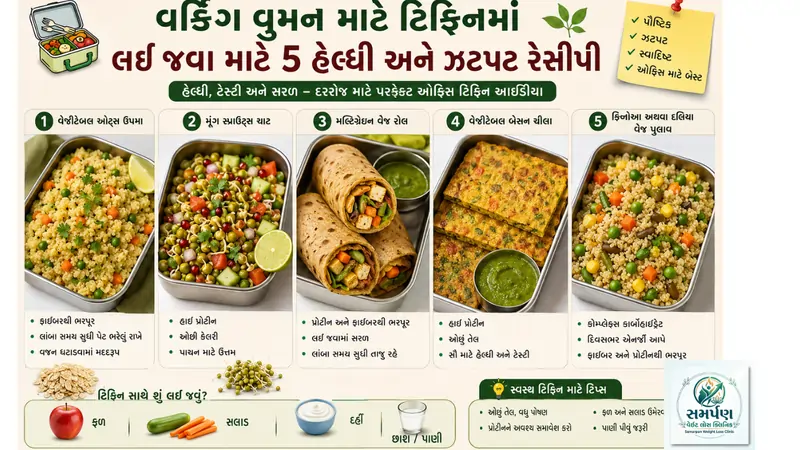 . વર્કિંગ વુમન માટે ટિફિનમાં લઈ જવા માટે ૫ હેલ્ધી અને ઝટપટ રેસીપી.
