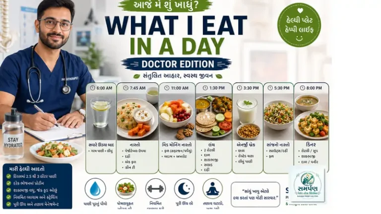 વોગ સ્ટાઈલ (Vlog): "આજે મેં શું ખાધું?" (What I eat in a day - Doctor edition).