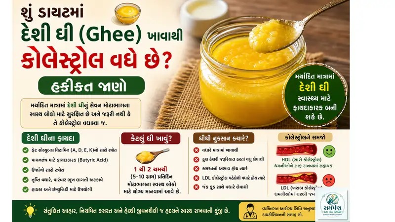 શું ડાયટમાં દેશી ઘી (Ghee) ખાવાથી કોલેસ્ટ્રોલ વધે છે? હકીકત જાણો