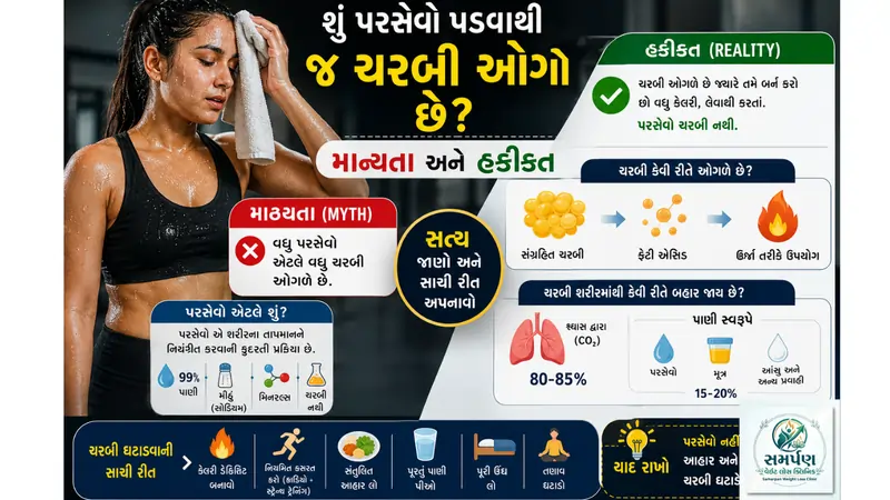 શું પરસેવો પડવાથી જ ચરબી ઓગળે છે? માન્યતા અને હકીકત.