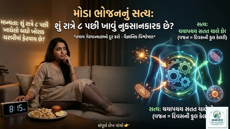 શું રાત્રે ૮ વાગ્યા પછી ખાધેલો બધો ખોરાક સીધો ચરબીમાં ફેરવાય છે?