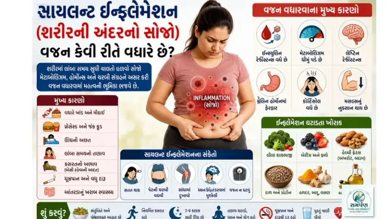 સાયલન્ટ ઇન્ફ્લેમેશન (શરીરની અંદરનો સોજો) વજન કેવી રીતે વધારે છે?