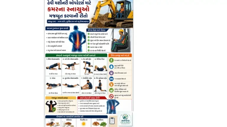 . હેવી મશીનરી ઓપરેટર્સ માટે કમરના સ્નાયુઓ મજબૂત કરવાની રીતો.