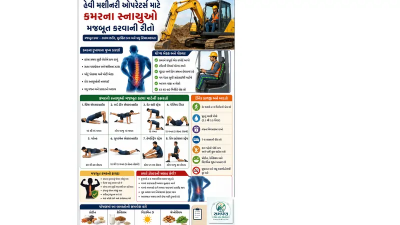 . હેવી મશીનરી ઓપરેટર્સ માટે કમરના સ્નાયુઓ મજબૂત કરવાની રીતો.
