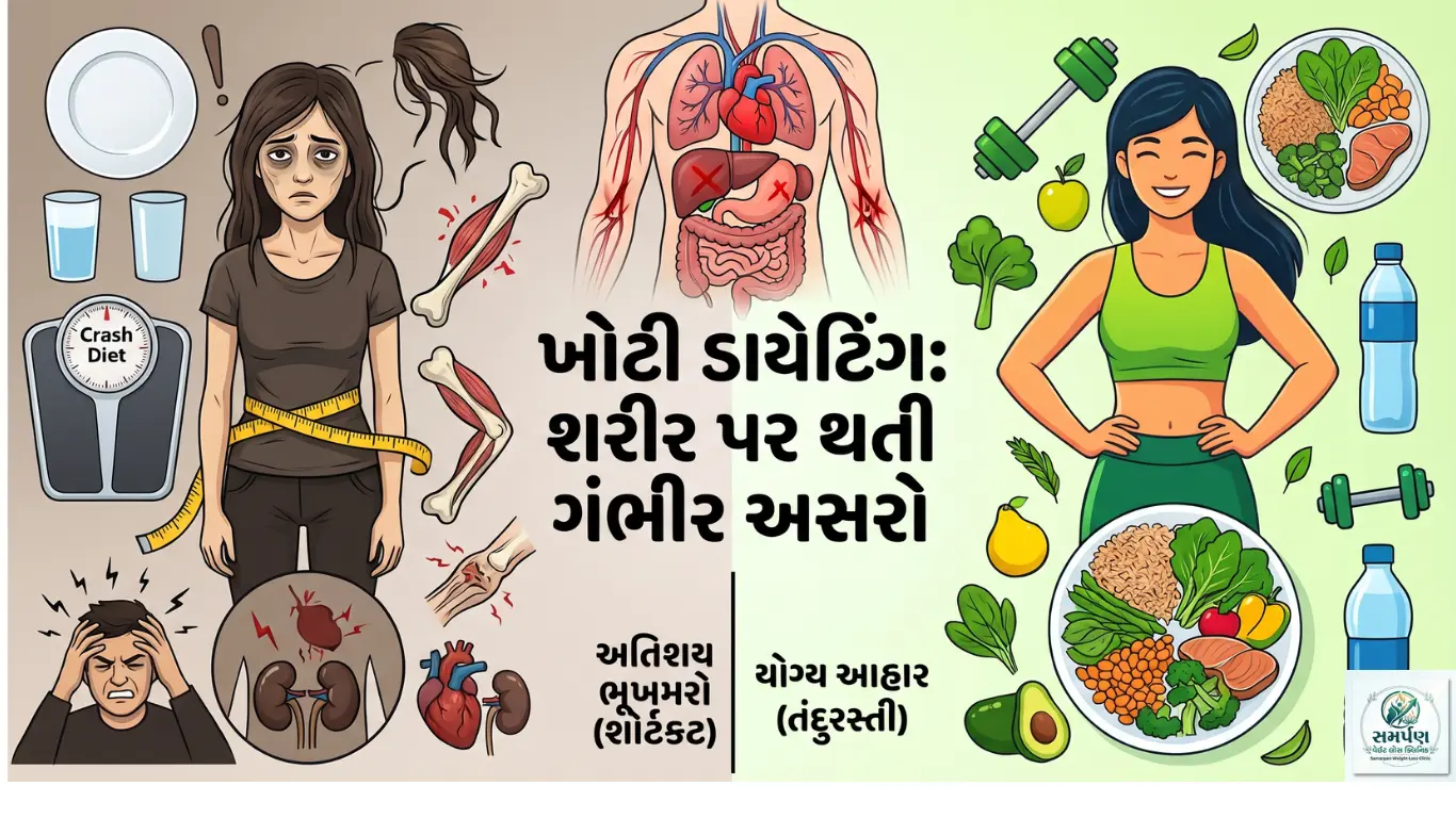 ખોટી ડાયેટિંગથી શરીરને થતું નુકસાન.