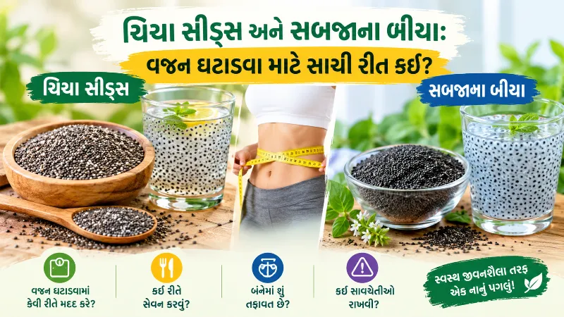 ચિયા સીડ્સ અને સબજાના બીયા વજન ઘટાડવા માટે સાચી રીત કઈ