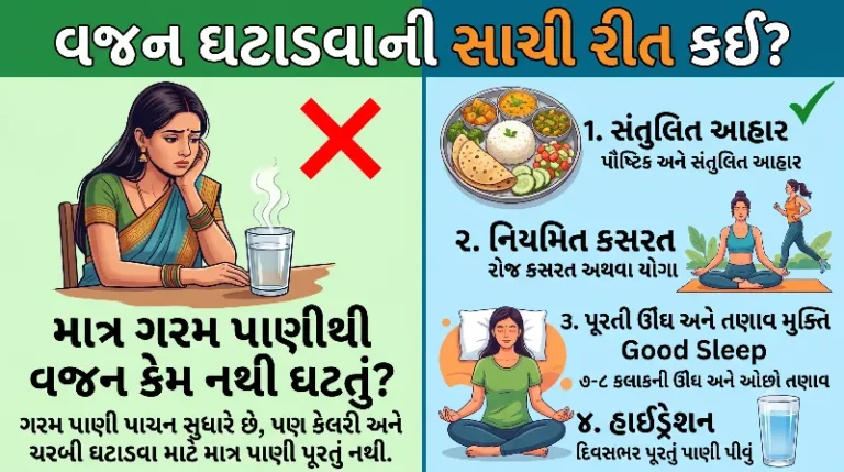 માત્ર ગરમ પાણી પીવાથી વજન કેમ નથી ઘટતું અને સાચી રીત કઈ